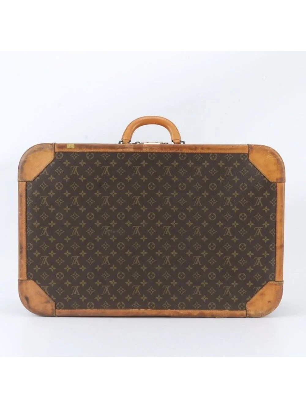 Louis Vuitton Monogram Stratos 70 Leather Trunk Hard Case Boston Bag
